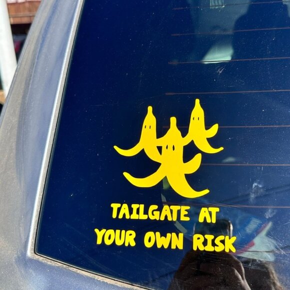 Tailgate at your Own Risk Mario Kart Bananas Car Decal - Picture 2 of 2